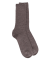 Thick ribbed merino wool socks - Light brown