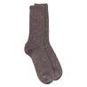 Thick ribbed merino wool socks - Light brown