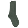 Thick ribbed merino wool socks - Thuja Green | Doré Doré