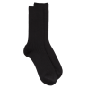 Thick ribbed merino wool socks - Black