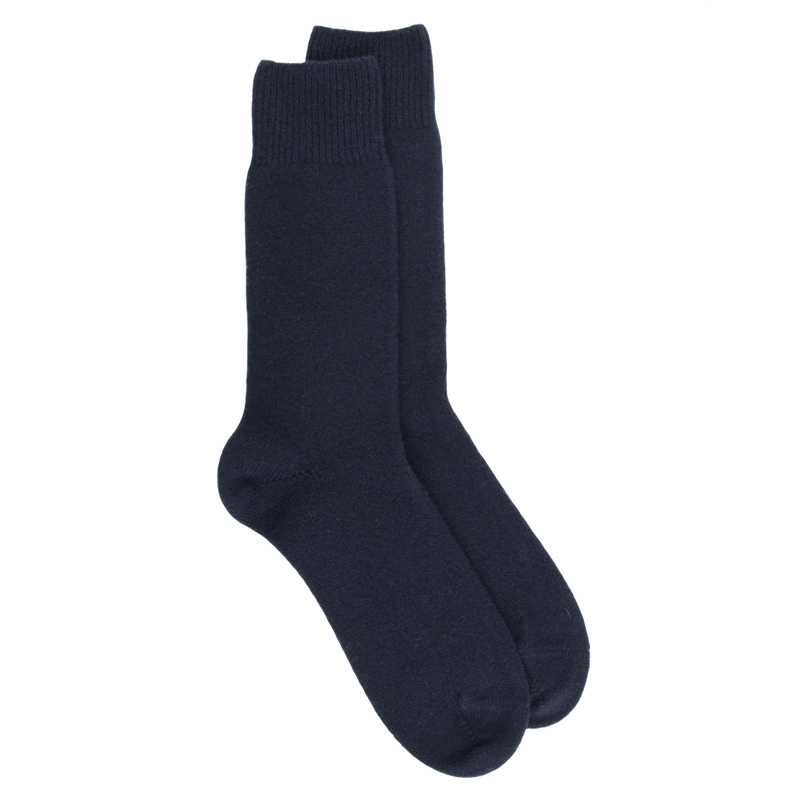 Men's wool and cashmere socks - Dark blue | Doré Doré