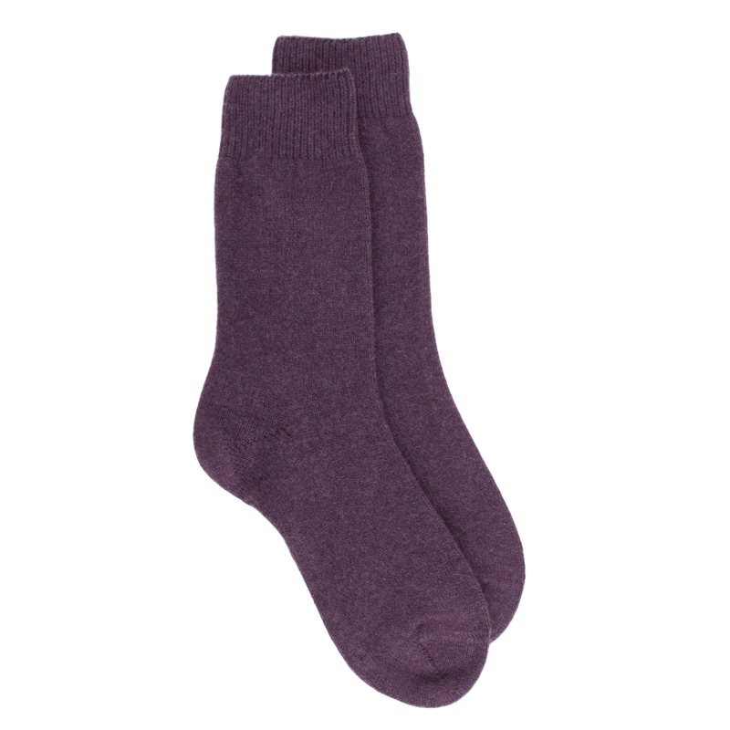 Women's wool and cashmere socks - Purple | Doré Doré