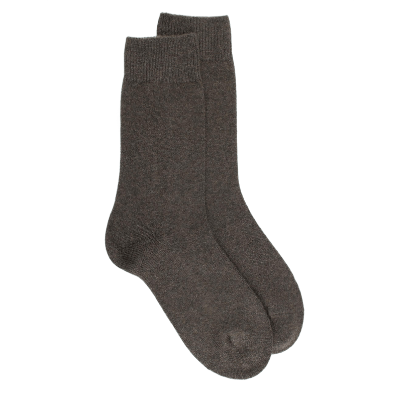 Women's wool and cashmere socks - Dark khaki | Doré Doré