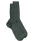 Men's merino wool ribbed socks - Thuja Green