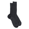 Men's 100% merino wool ribbed socks - Dark grey