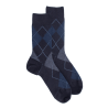 Men's wool socks patterned in three colors - 40