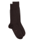 Men's wool and cotton plain socks - Brown Chocolate