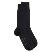 Men's wool and cotton jersey knit socks - Black | Doré Doré