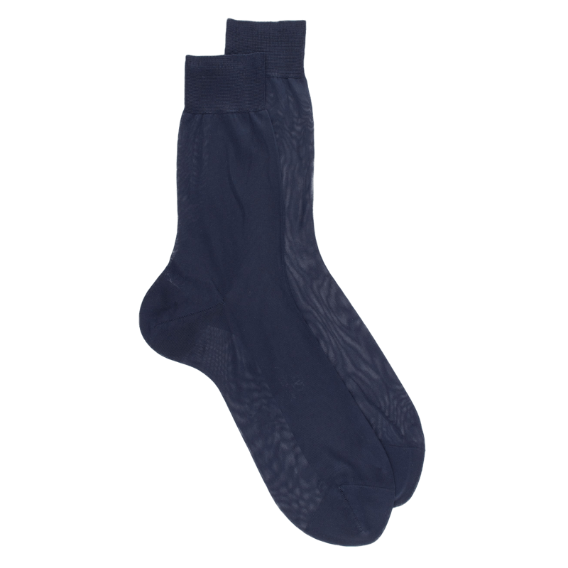 Men's polyamide sheer socks - Blue | Doré Doré