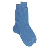 Luxury socks in fine mercerised cotton - Light blue | Doré Doré