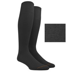Men's luxury cotton lisle ribbed knee-high socks - Dark grey | Doré Doré