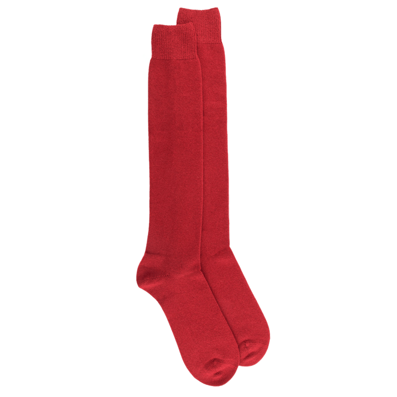 Men's long wool and cashmere socks - Red | Doré Doré