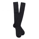 Men's thick merino wool ribbed knee-high socks - Dark grey | Doré Doré