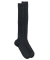 Men's merino wool ribbed knee-high socks  - Dark grey