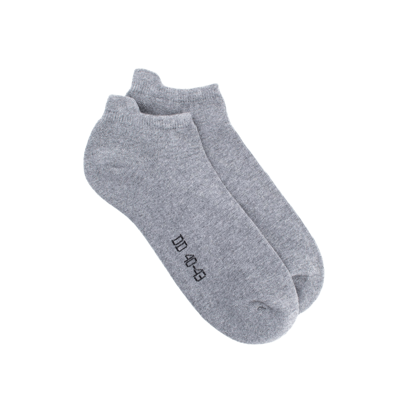 Men's sport sneaker socks in cotton with terry sole - Grey | Doré Doré