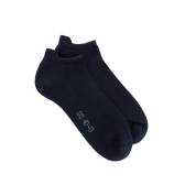 Men's sport sneaker socks in cotton with terry sole - Dark blue | Doré Doré