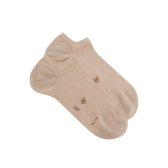 Men's Egyptian cotton sneaker socks - Beige | Doré Doré