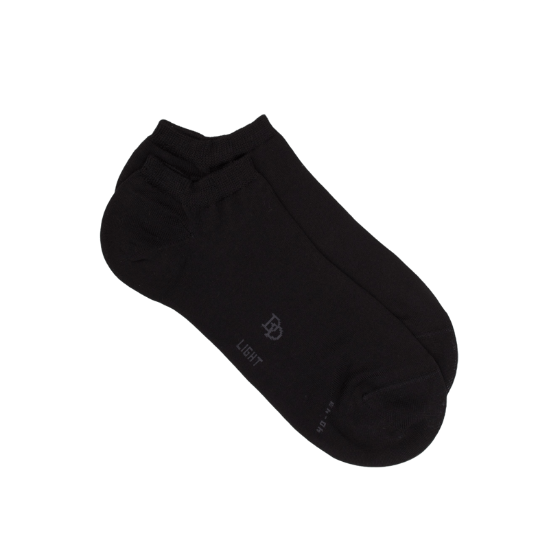 Men's Egyptian cotton sneaker socks - Black | Doré Doré