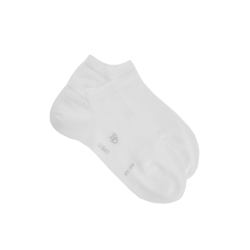 Women's cotton lisle sneaker socks - White | Doré Doré