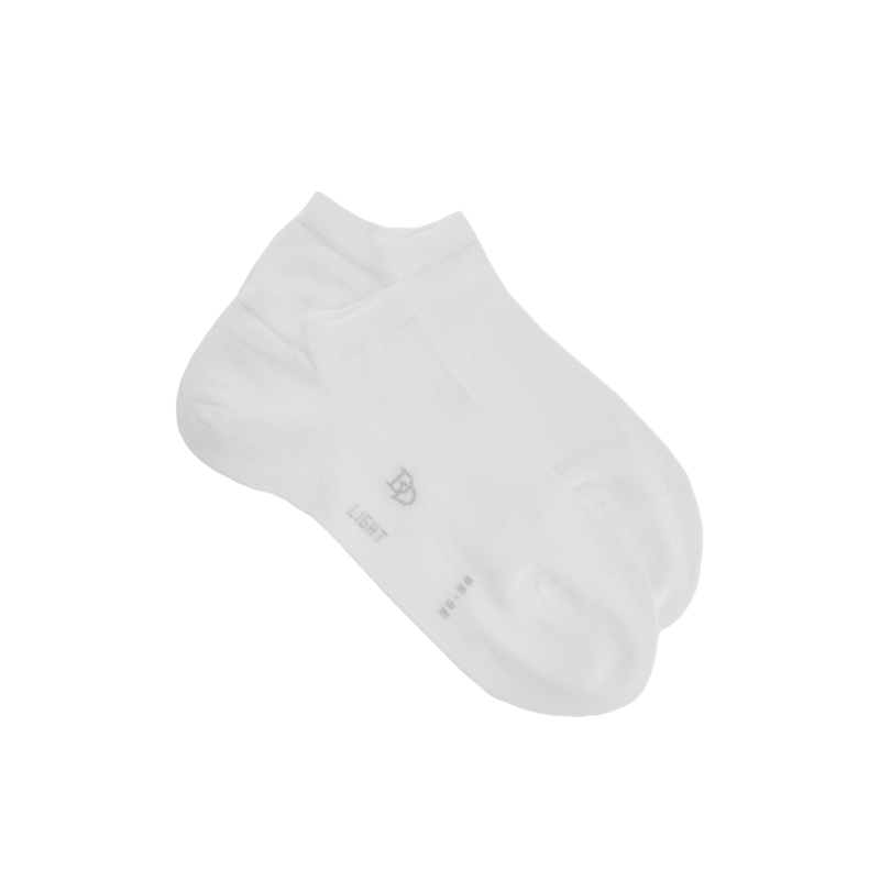 Women's cotton lisle sneaker socks - White | Doré Doré