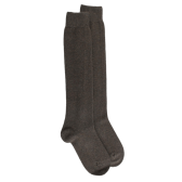 Women's long wool and cashmere plain socks - Green | Doré Doré
