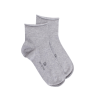 Women's jersey knit ankle socks with roll'top - Grey