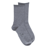 Women's soft cotton socks with rolled edges - Grey | Doré Doré