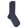 Wool socks with elastic-free edges - Denim blue