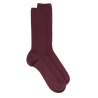 Wool socks with elastic-free edges - Aubergine
