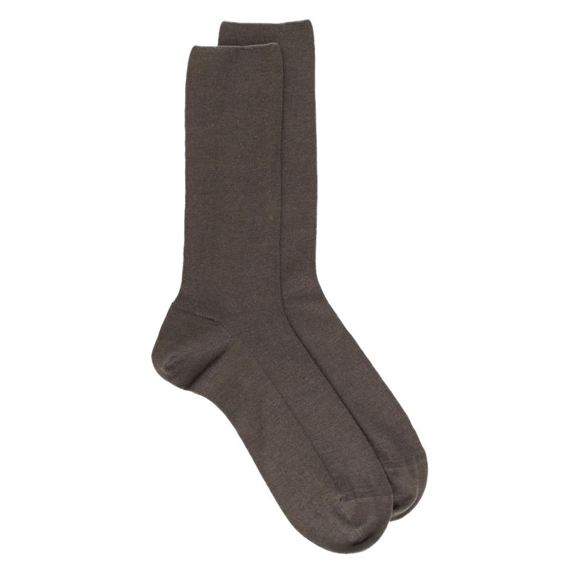 Wool socks with elastic-free edges - Dark green | Doré Doré