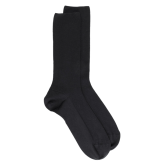 Wool socks with elastic-free edges - Black | Doré Doré