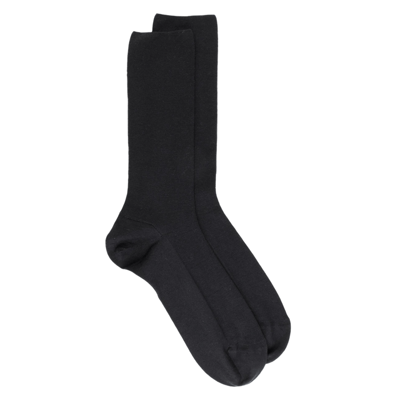 Wool socks with elastic-free edges - Black | Doré Doré