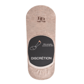 Egyptian cotton footlets in flat knit - Beige | Doré Doré