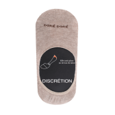 Egyptian cotton footlets in flat knit - Beige | Doré Doré